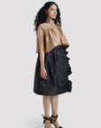 Taffeta Cropped Bubble Shirt