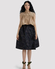 Taffeta Cropped Bubble Shirt