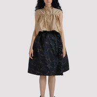 Taffeta Cropped Bubble Shirt
