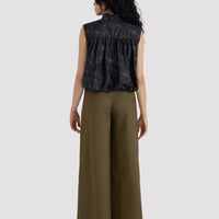 Taffeta Cropped Bubble Shirt
