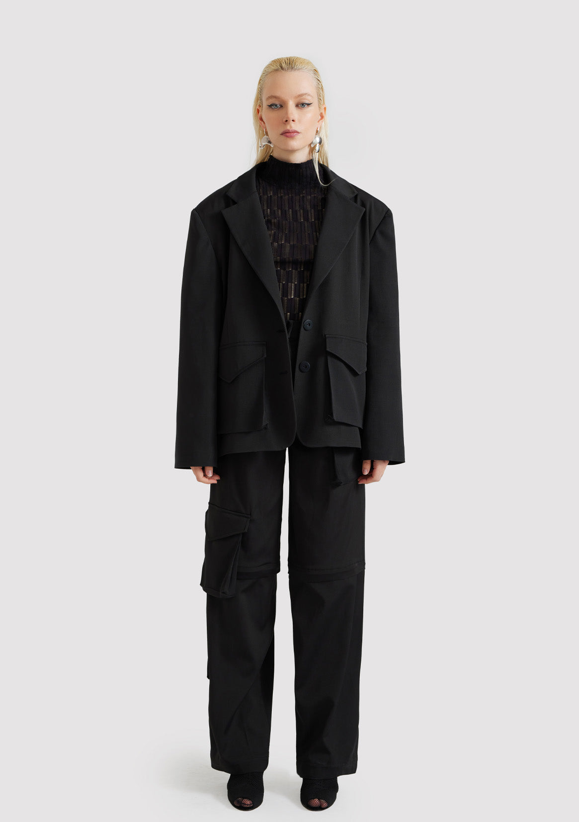 Oversize Jacket with Patched Cargo Pockets