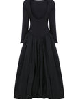 Maxi Puffy Dress Flat Black