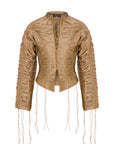 Full Gathered Jacket- GOLD