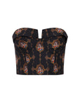 Strapless bustier with Pockets - PRINTED