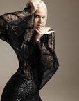 Bodysuit With Lace Sleeves