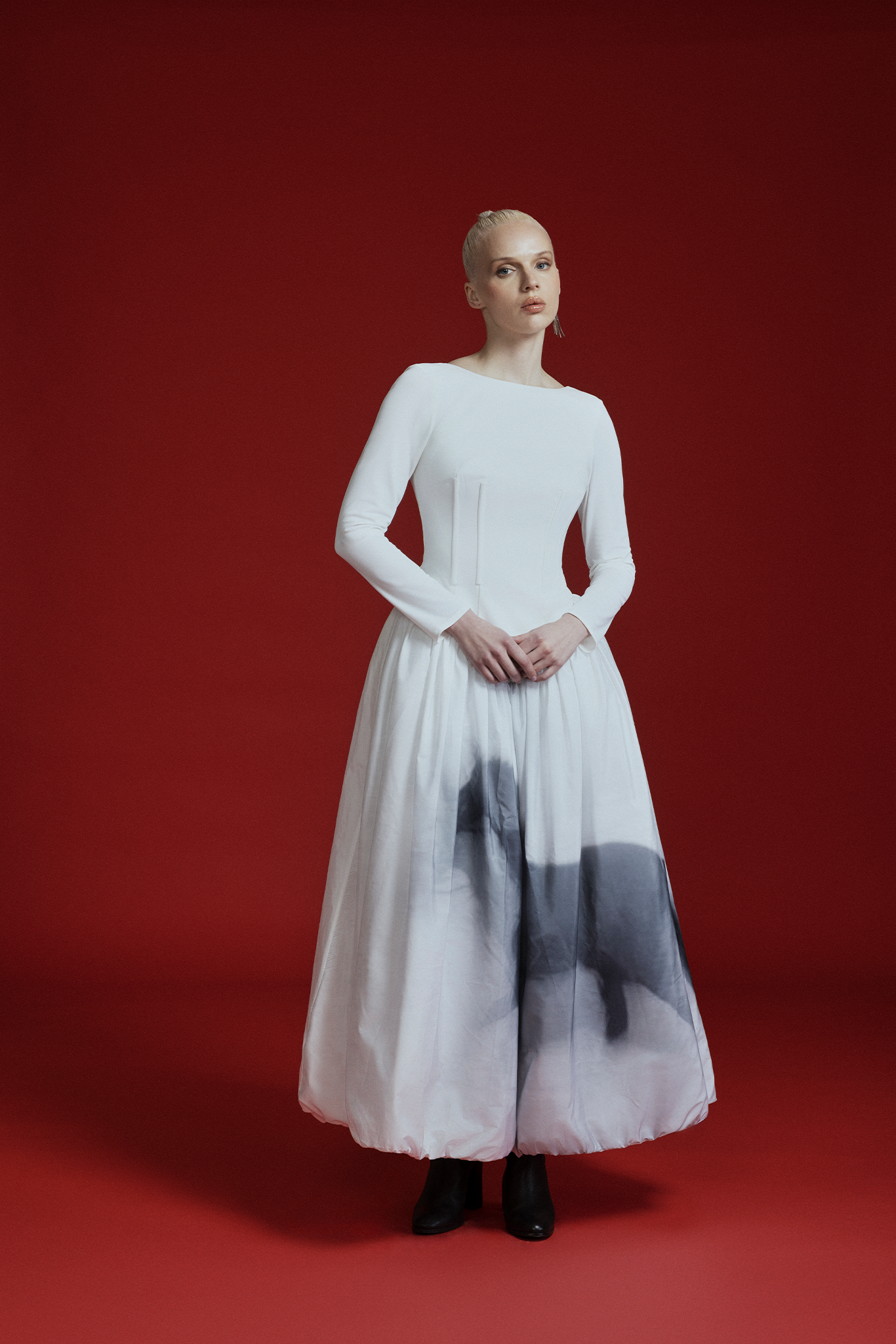 Maxi Puffy Dress White – ZAN Studio