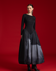 Maxi Puffy Dress Black