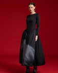 Maxi Puffy Dress Black
