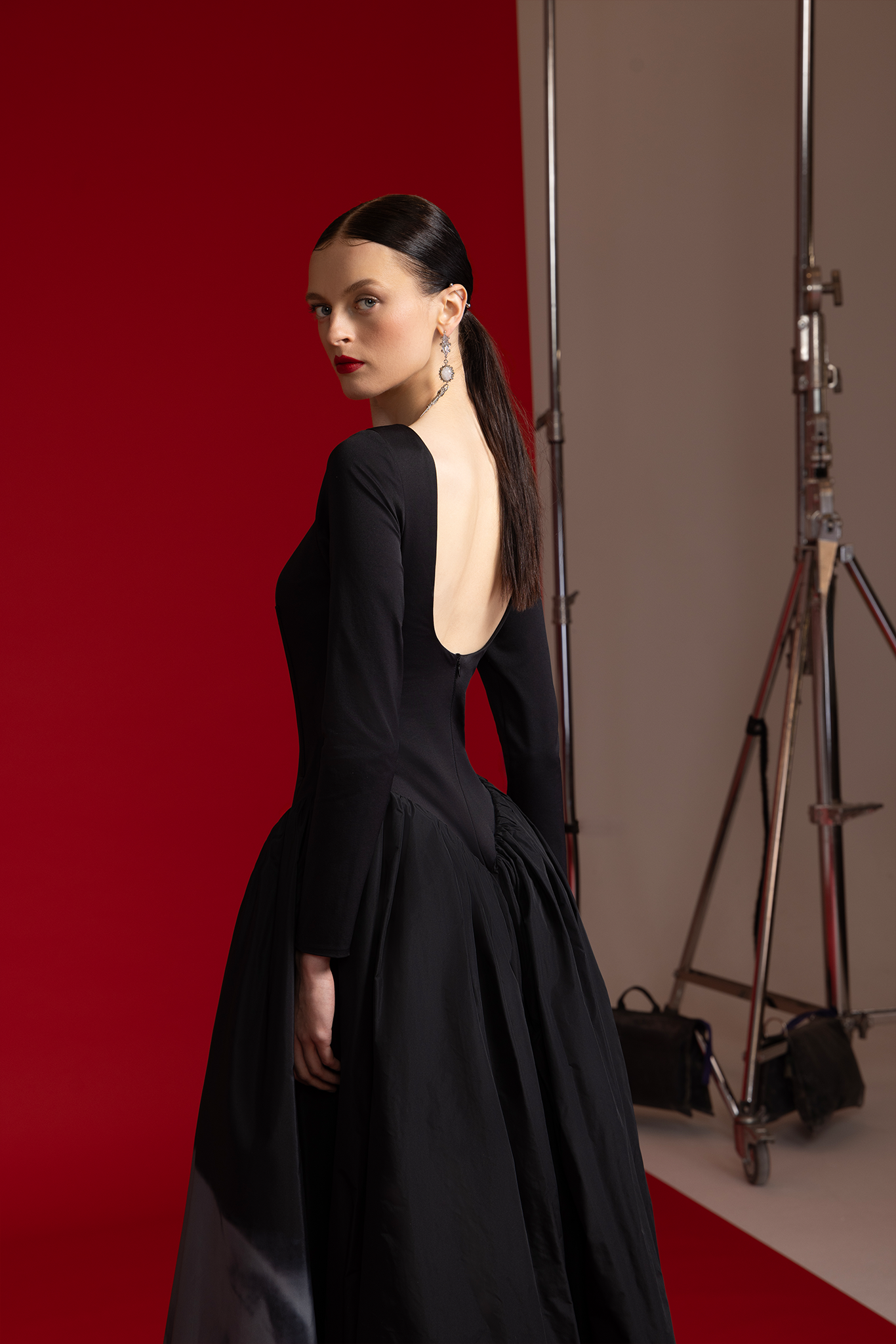 Maxi Puffy Dress Black – ZAN Studio