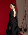 Maxi Puffy Dress Black