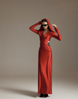 Hooded Red Dress