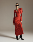 Hooded Red Dress