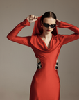 Hooded Red Dress