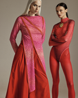 Asymmetric Hook And Eye ZAN Patterned Top