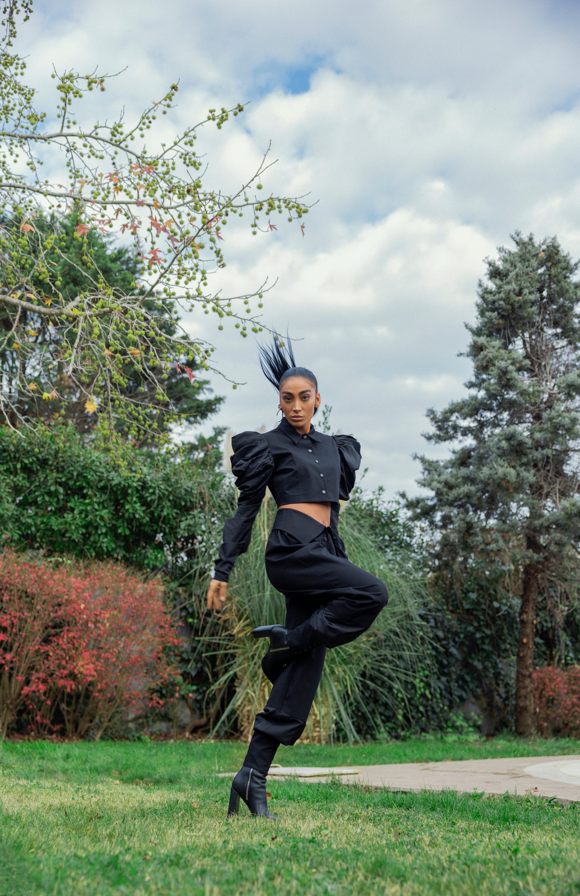 Cropped Jacket with Wing