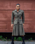 Oversize Army Jacket with Belt