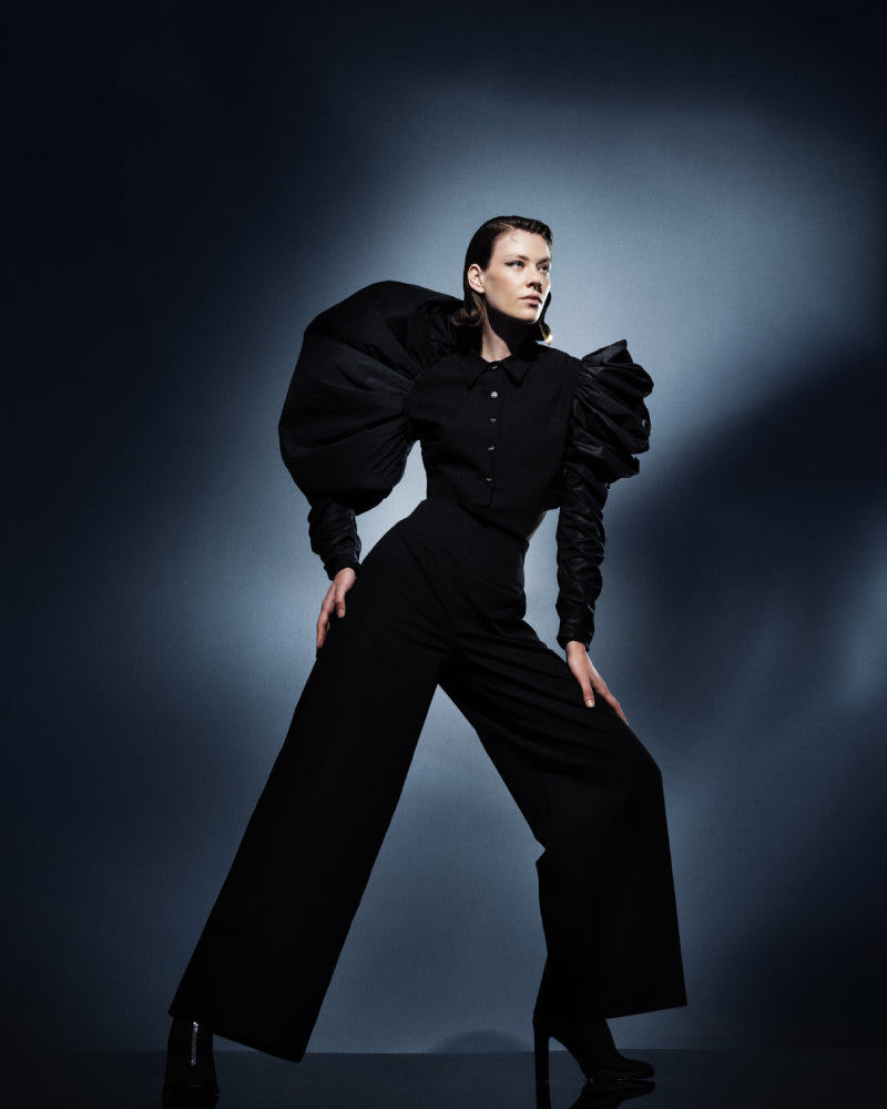 Cropped Jacket with Wing