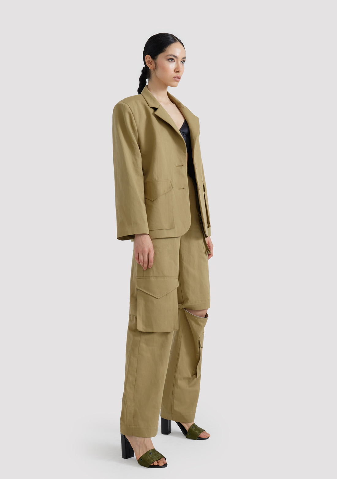 Oversize Jacket with Patched Cargo Pockets