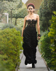 Strapless bustier with Pockets - PRINTED