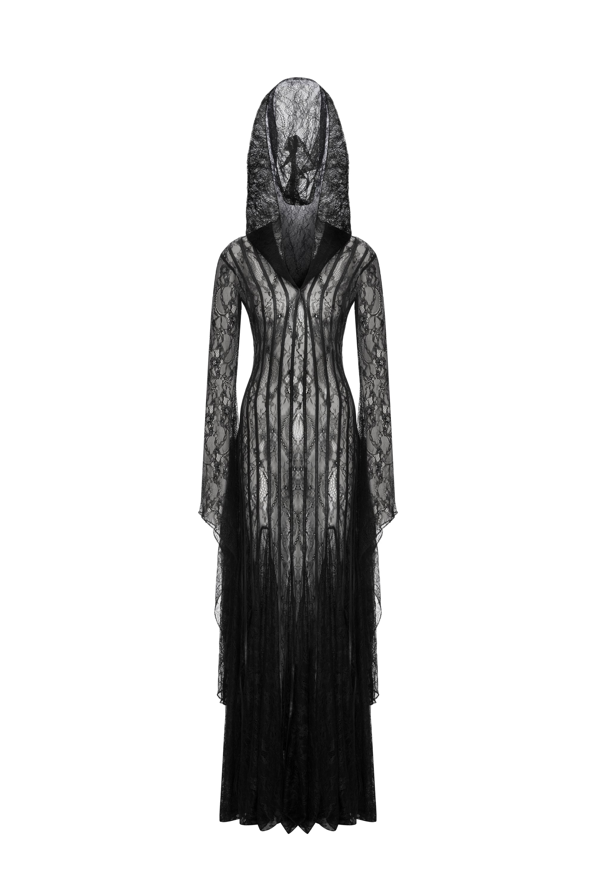 Dantel Dress With Lines - HOODED ZAN Studio Dantel Dress With Lines - HOODED ZAN Studio
