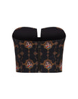 Strapless bustier with Pockets - PRINTED