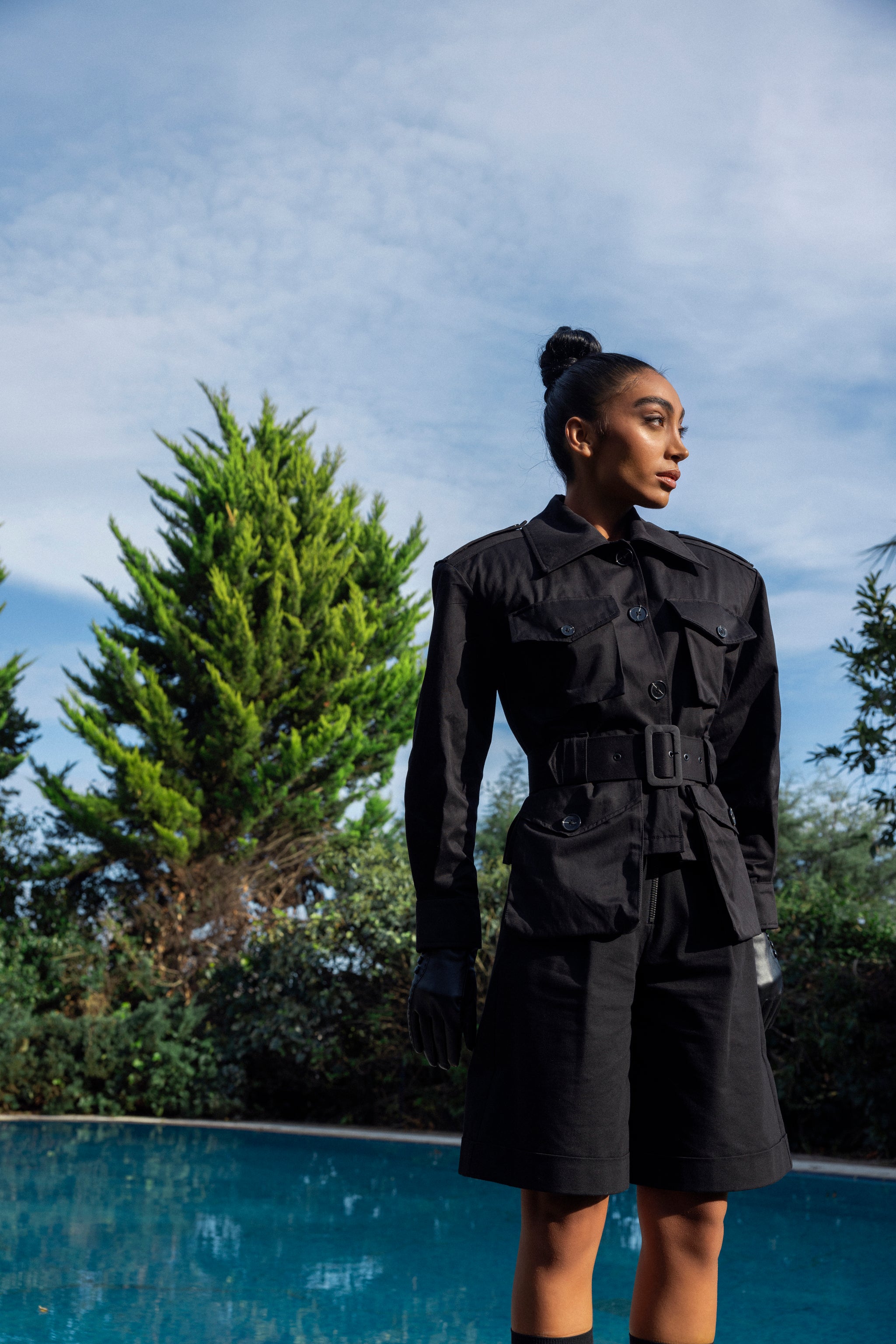 Oversize Army Jacket with Belt – ZAN Studio