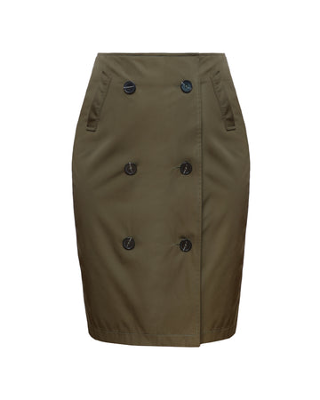 DOUBLE BUTTONED STRAIGHT SKIRT