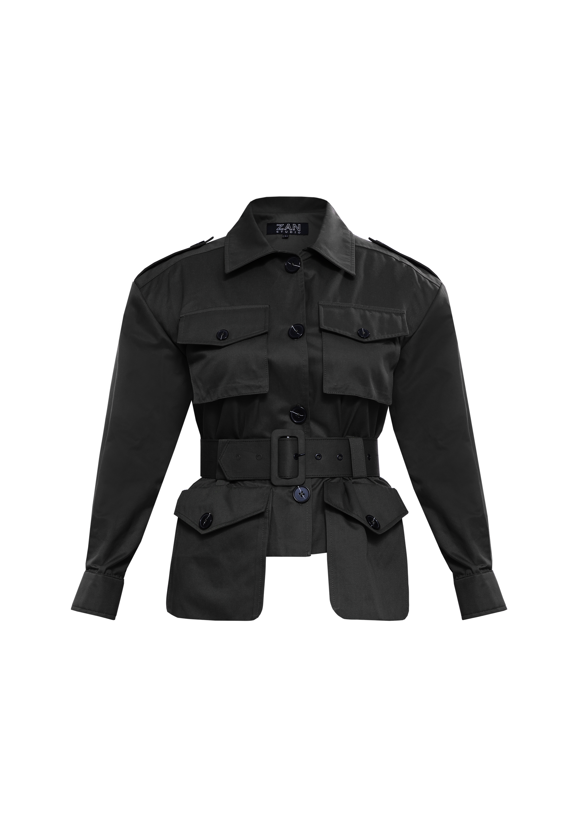 Oversize Army Jacket with Belt